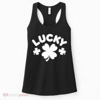 Lucky St Patricks Day Clover Festive Women's Tank Top thumb 0