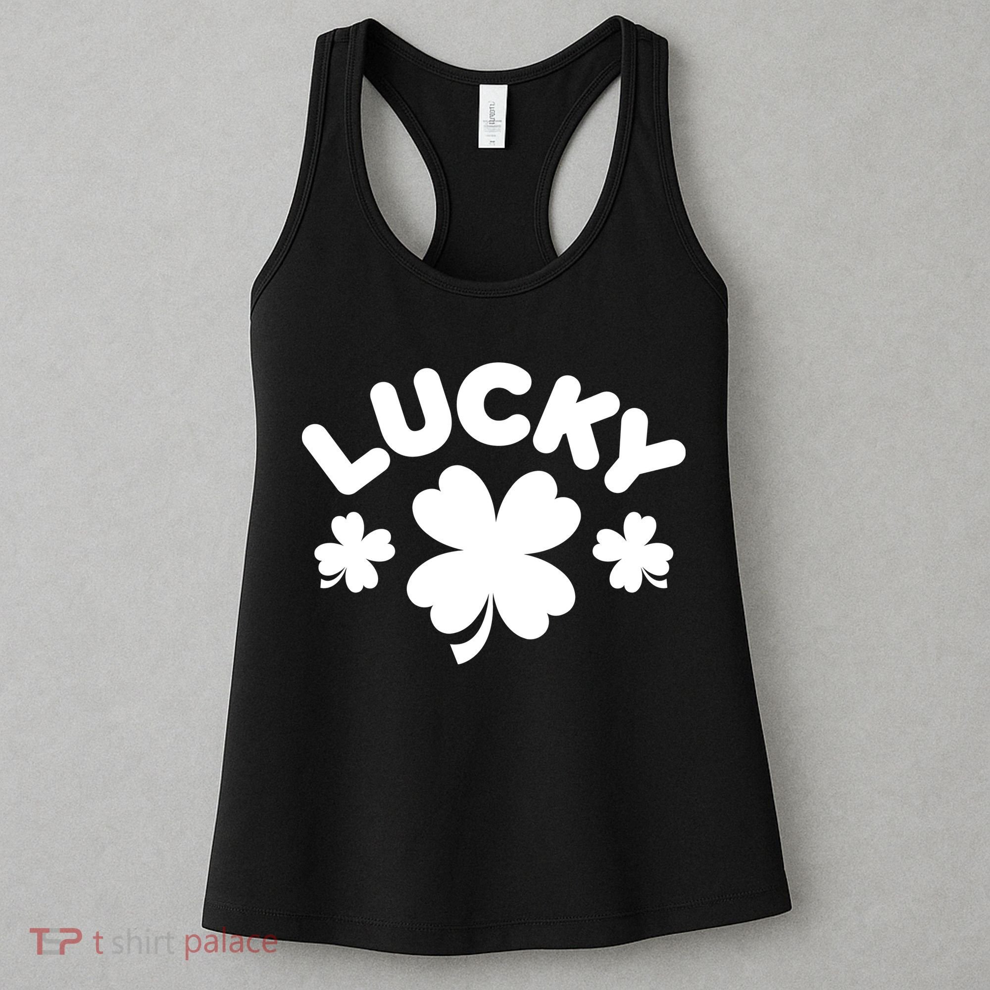 Lucky St Patricks Day Clover Festive Women's Tank Top