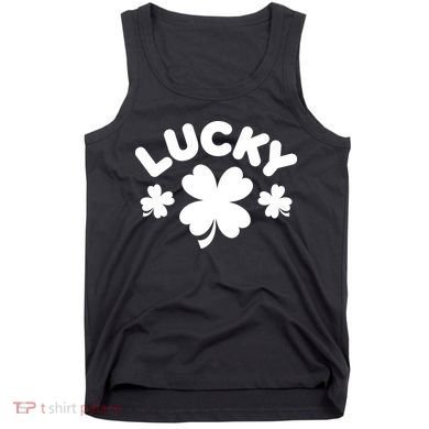 Lucky St Patricks Day Clover Festive Tank Top