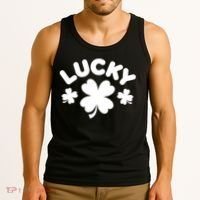 Lucky St Patricks Day Clover Festive Tank Top thumb 3