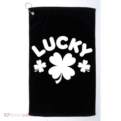 Lucky St Patricks Day Clover Festive Golf Towel