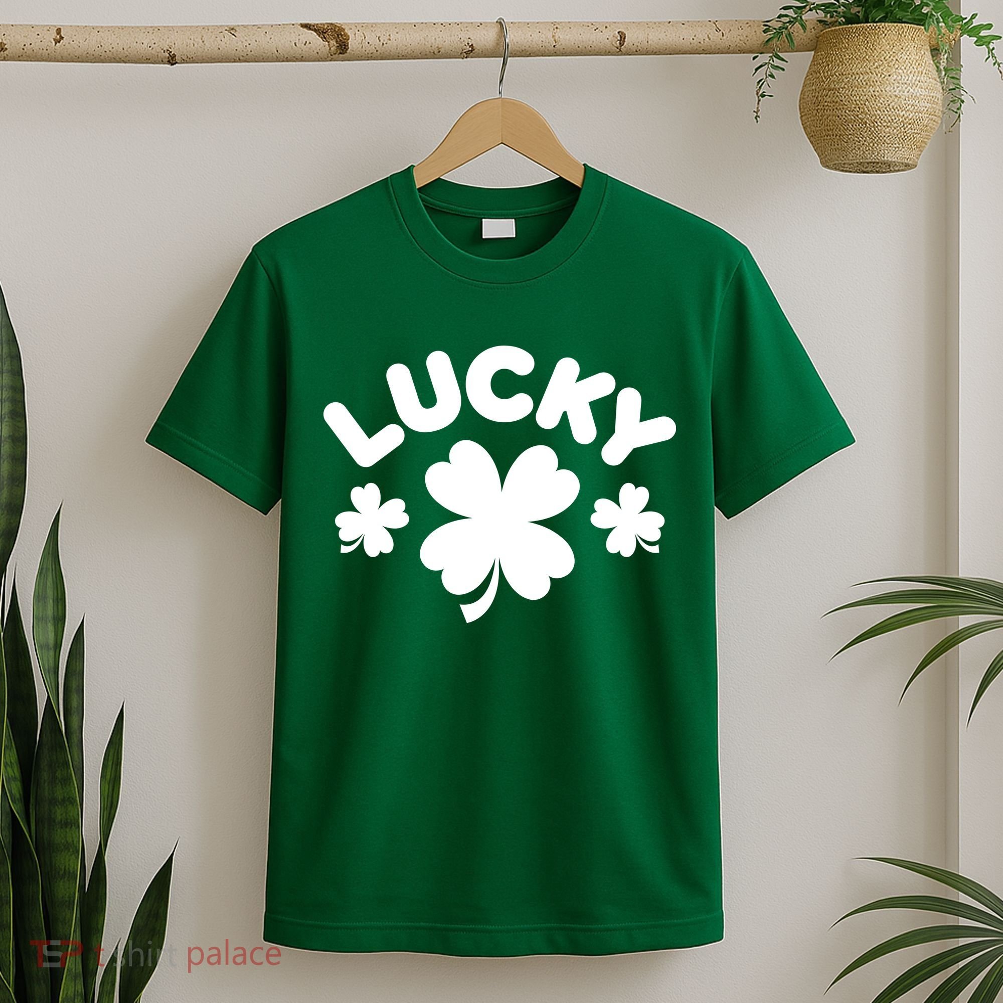 Lucky St Patricks Day Clover Festive T-Shirt