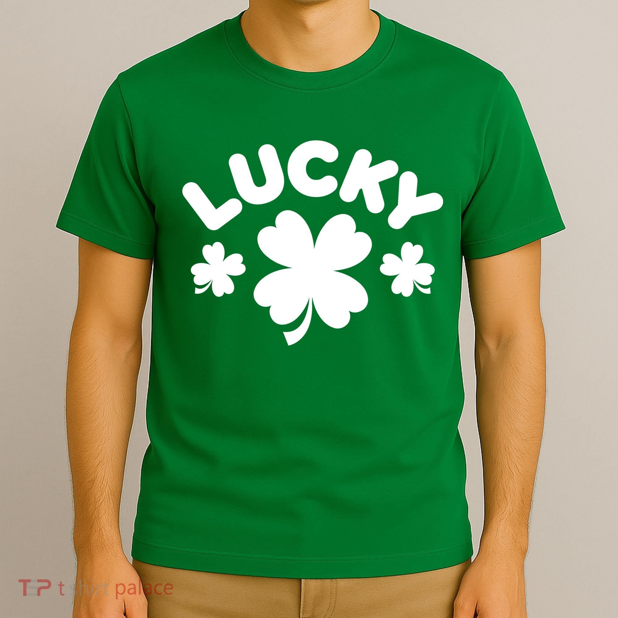 Lucky St Patricks Day Clover Festive T-Shirt