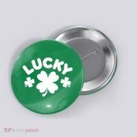 Lucky St Patricks Day Clover Festive Button thumb 0