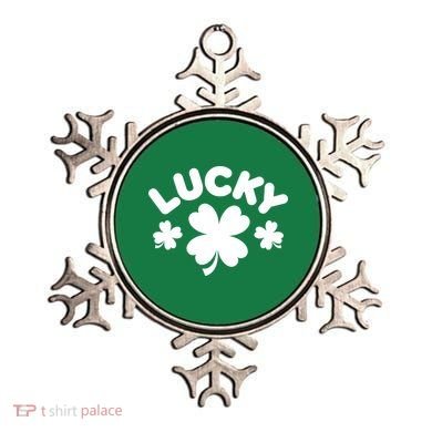 Lucky St Patricks Day Clover Festive Ornament