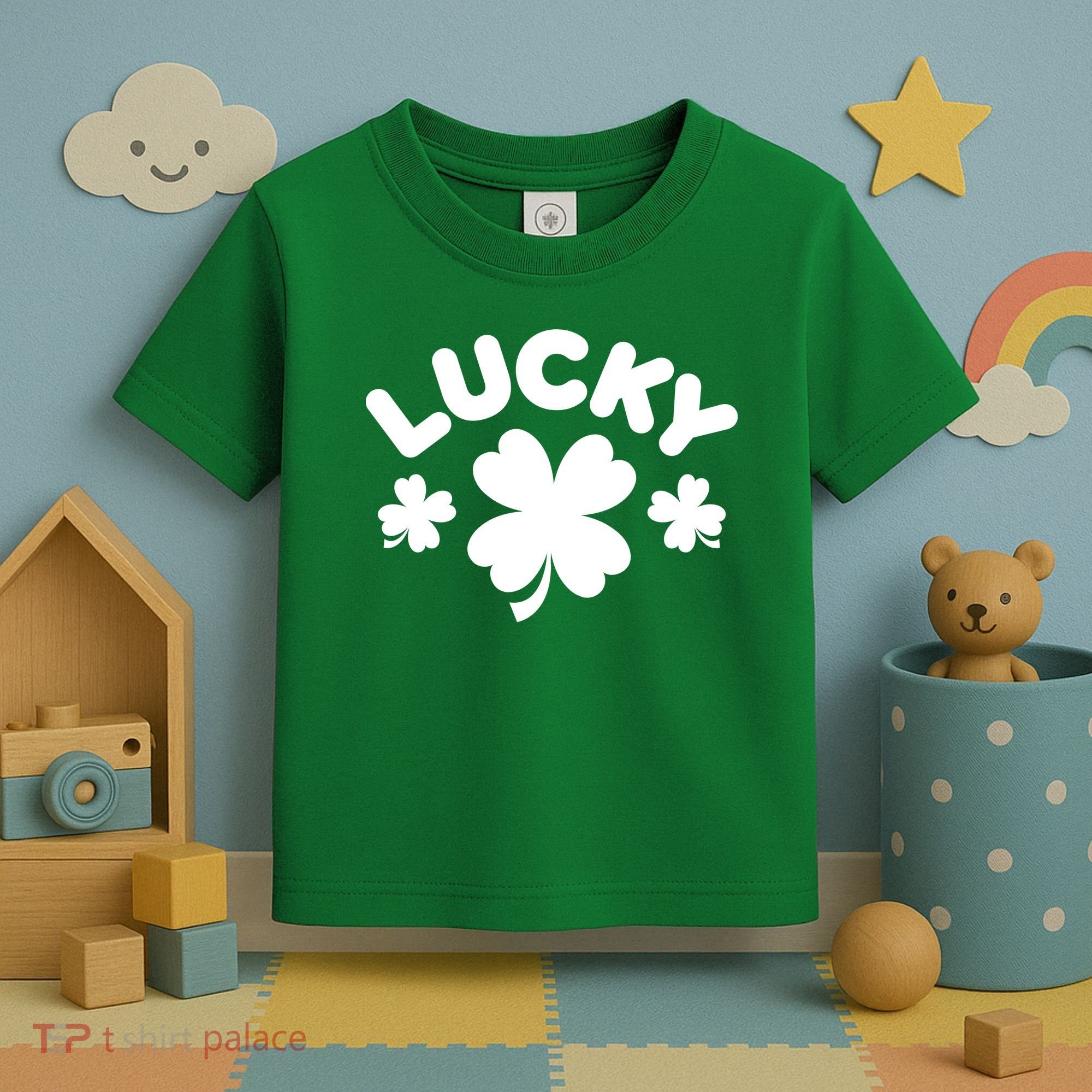 Lucky St Patricks Day Clover Festive Toddler T-Shirt