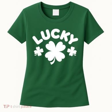 Lucky St Patricks Day Clover Festive Women's T-Shirt