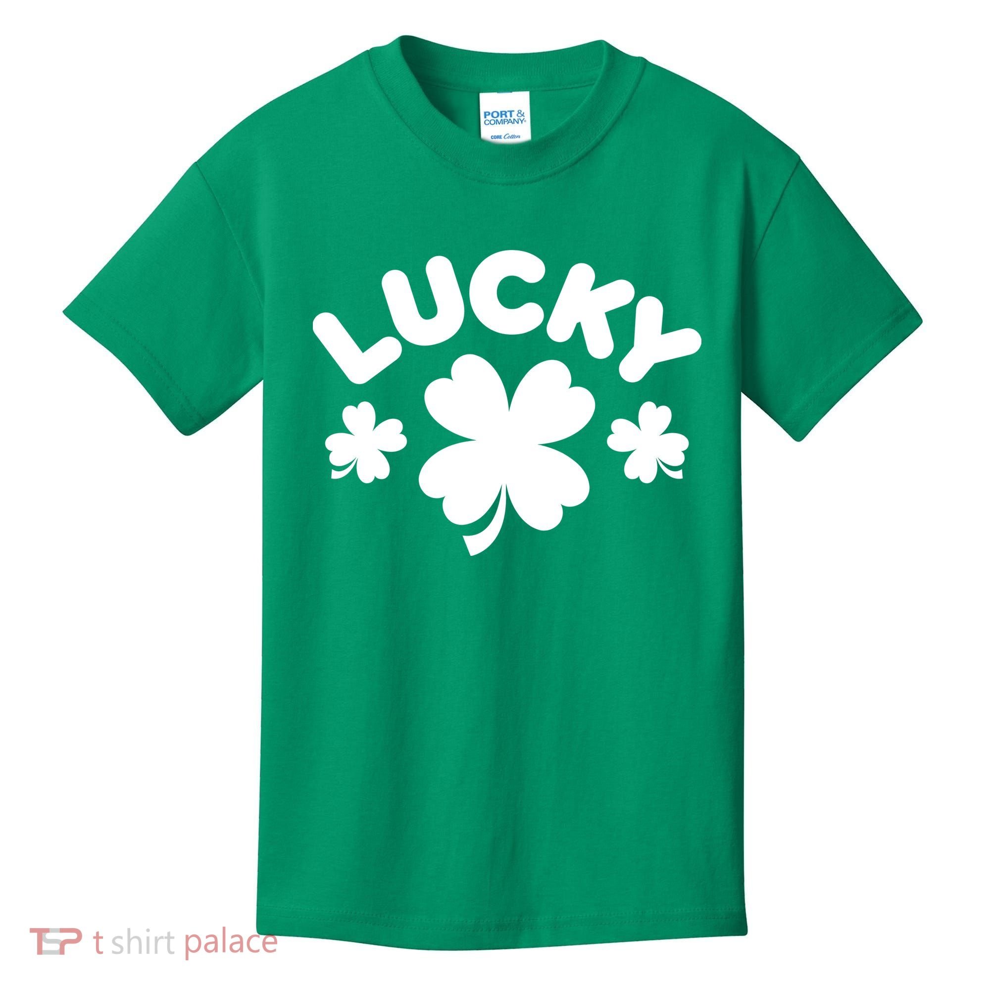 Lucky St Patricks Day Clover Festive Kids T-Shirt