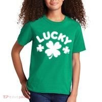 Lucky St Patricks Day Clover Festive Kids T-Shirt thumb 2