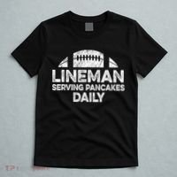 Lineman Serving Pancakes Daily Football Offensive Lineman T-Shirt thumb 5