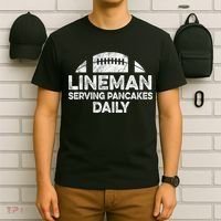 Lineman Serving Pancakes Daily Football Offensive Lineman T-Shirt thumb 6