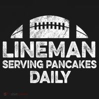 Lineman Serving Pancakes Daily Football Offensive Lineman Women's Hoodie thumb 2