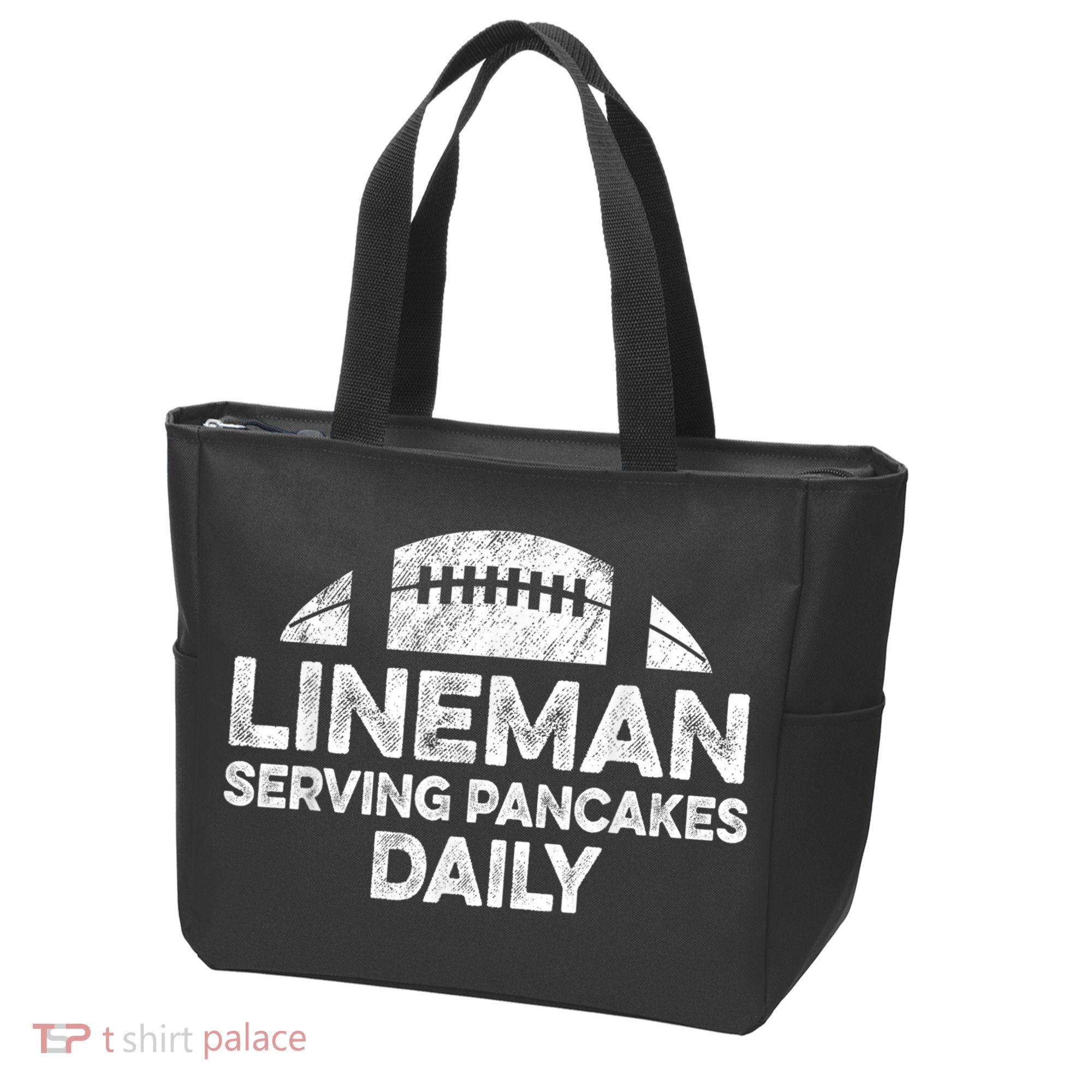 Lineman Serving Pancakes Daily Football Offensive Lineman Tote Bag