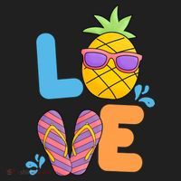Love Summer Pineapple Cute Women's Sweatshirt thumb 2