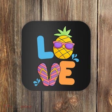 Love Summer Pineapple Cute Coaster