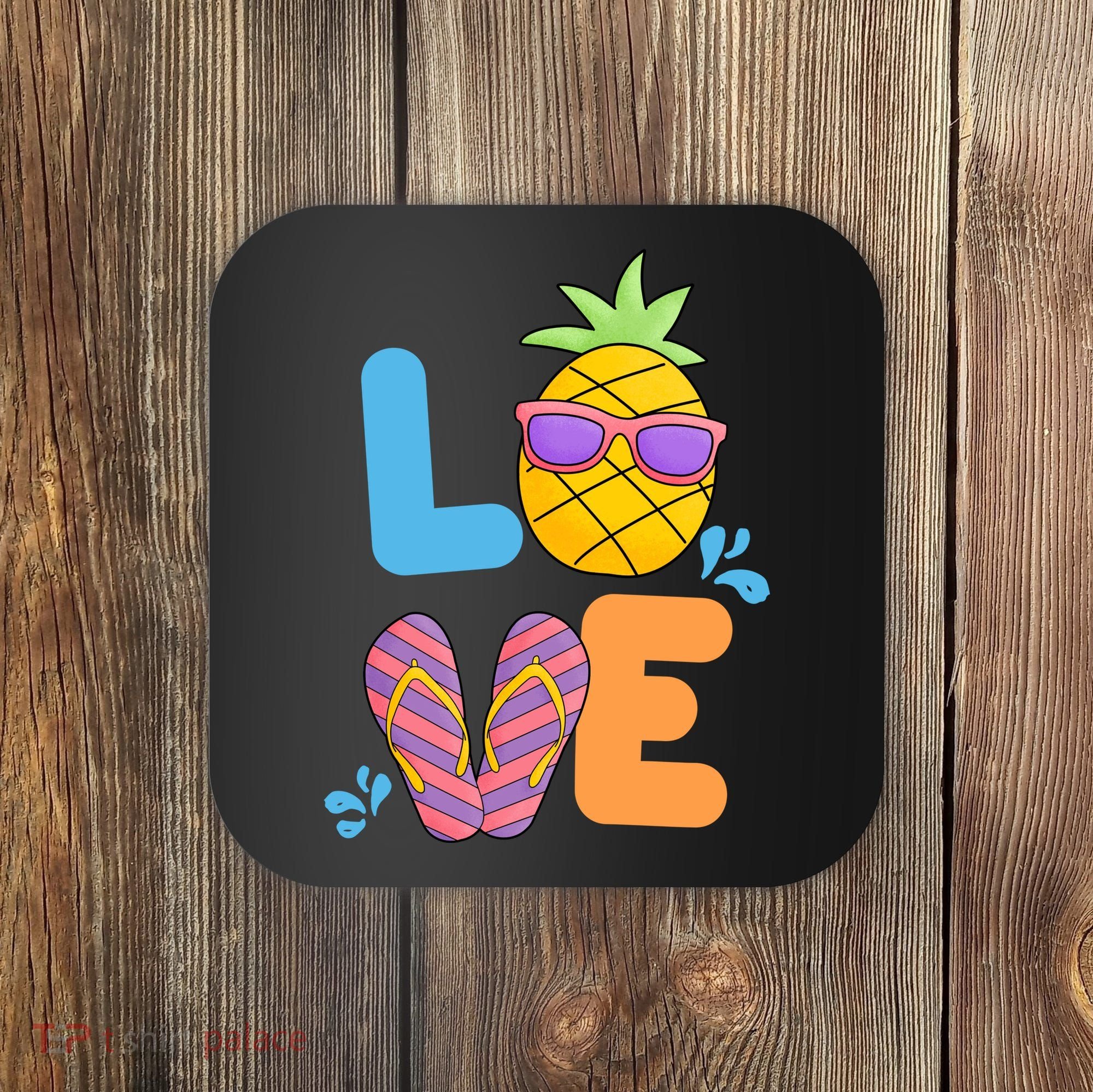 Love Summer Pineapple Cute Coaster