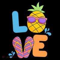 Love Summer Pineapple Cute Tote Bag thumb 4