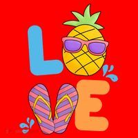 Love Summer Pineapple Cute Santa Hat thumb 1