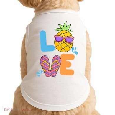 Love Summer Pineapple Cute Doggie Tank