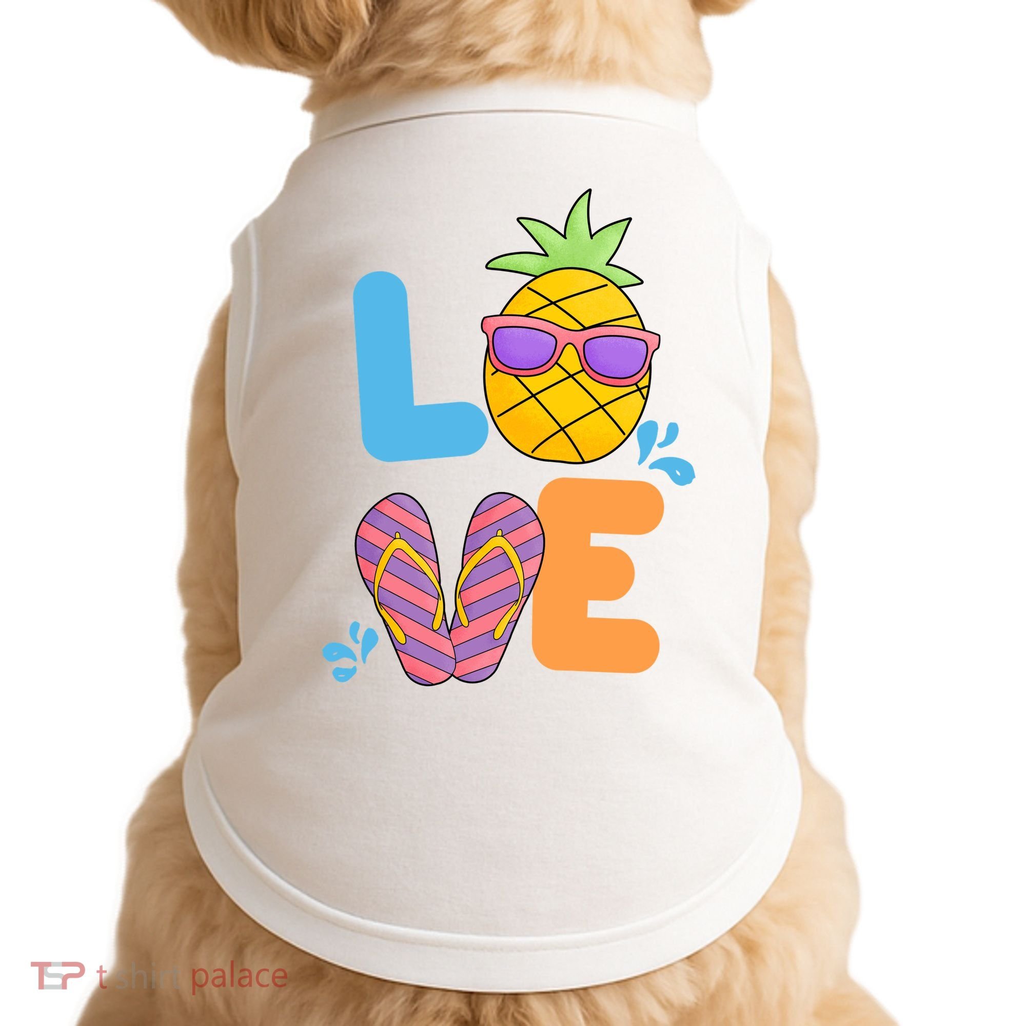 Love Summer Pineapple Cute Doggie Tank