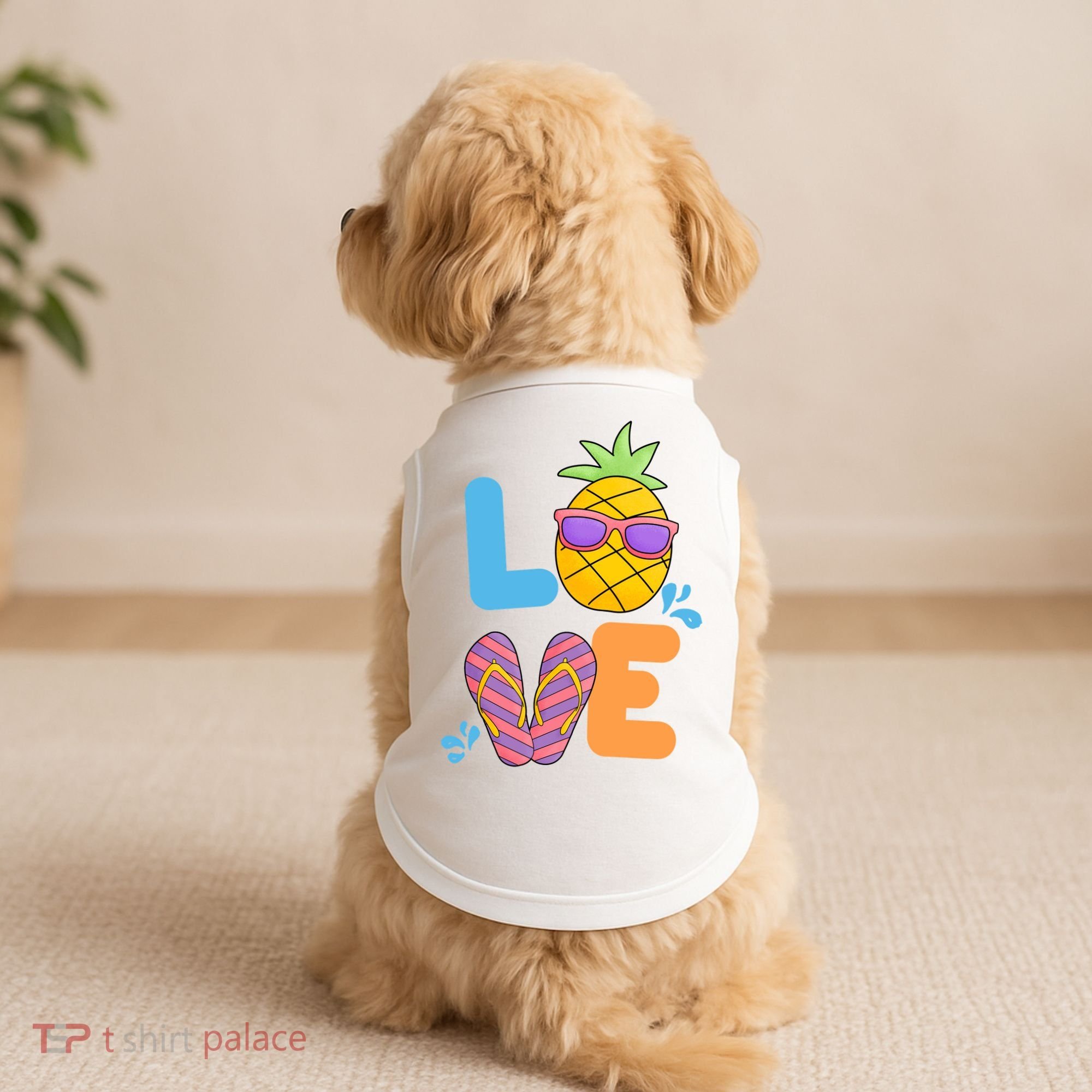Love Summer Pineapple Cute Doggie Tank