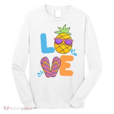Love Summer Pineapple Cute Long Sleeve Shirt