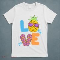 Love Summer Pineapple Cute T-Shirt thumb 5