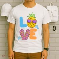 Love Summer Pineapple Cute T-Shirt thumb 6