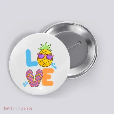 Love Summer Pineapple Cute Button