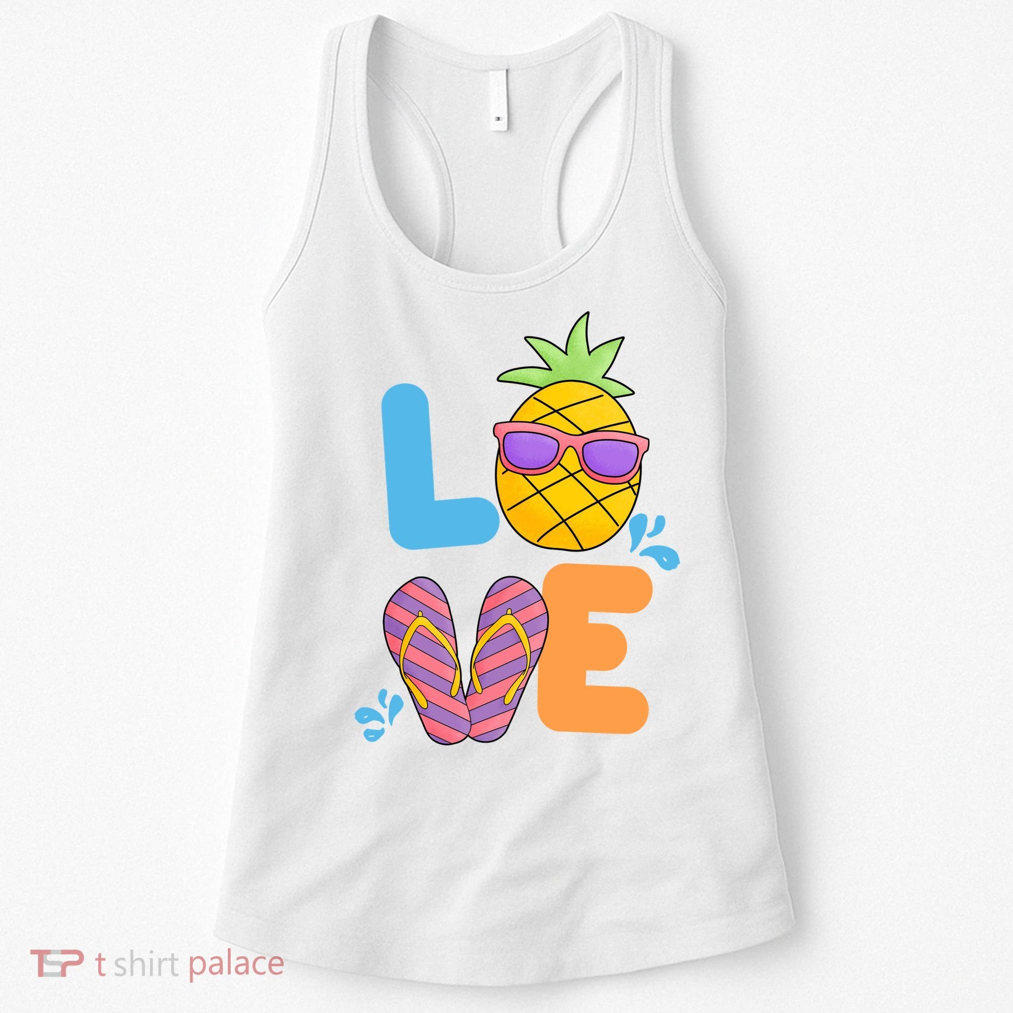 Love Summer Pineapple Cute Women's Tank Top