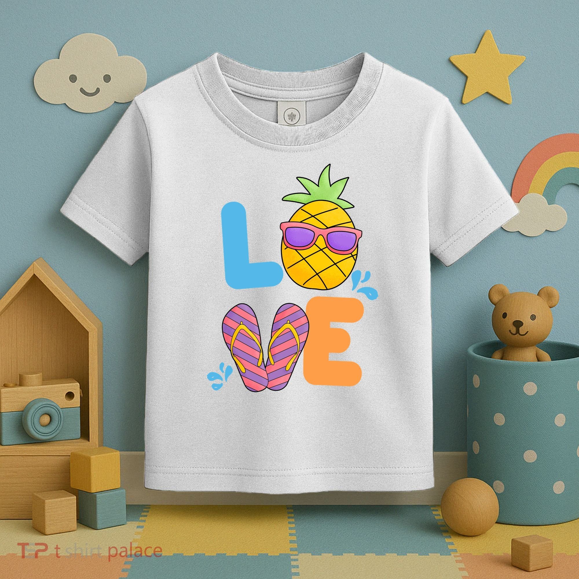 Love Summer Pineapple Cute Toddler T-Shirt