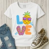 Love Summer Pineapple Cute Women's T-Shirt thumb 3