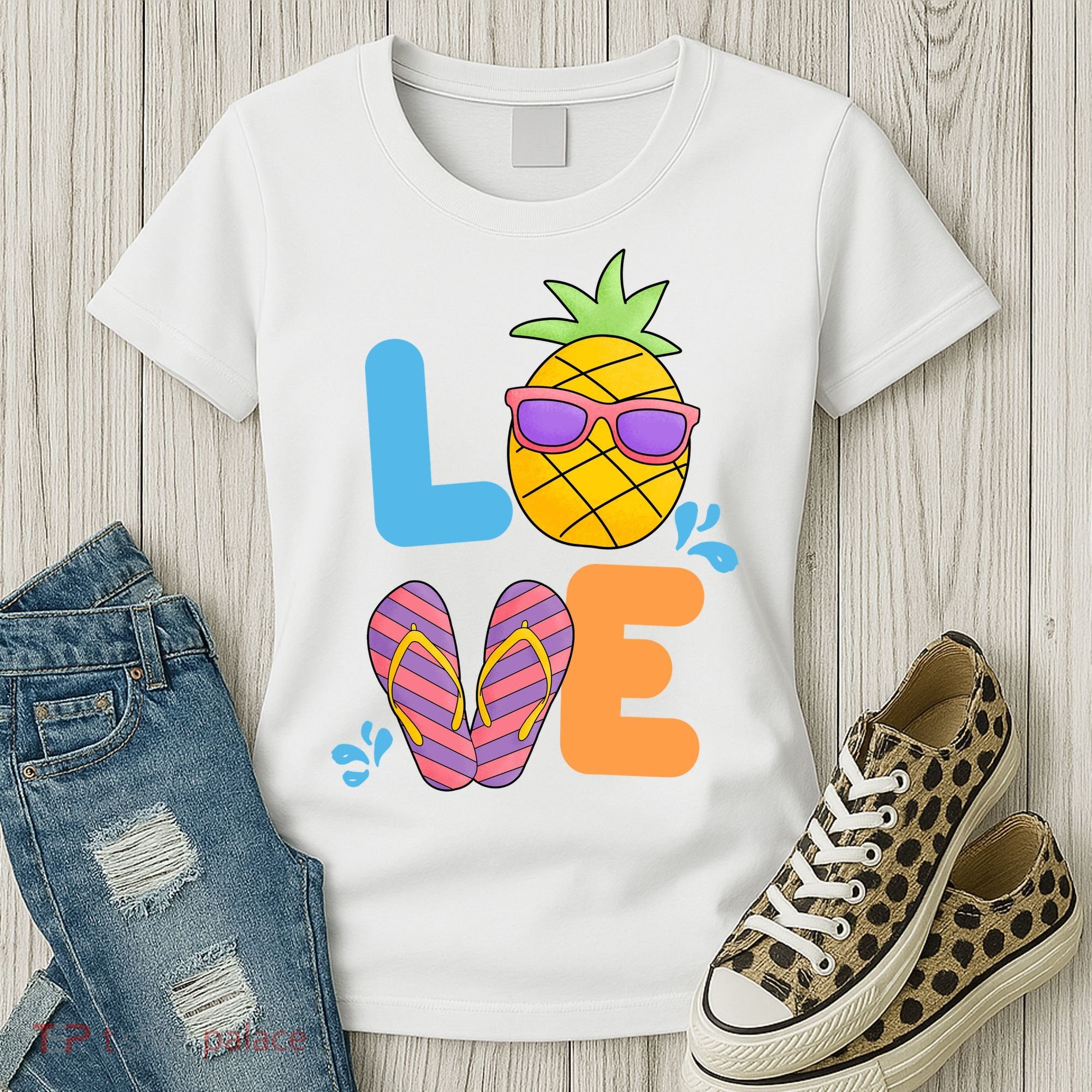 Love Summer Pineapple Cute Women's T-Shirt