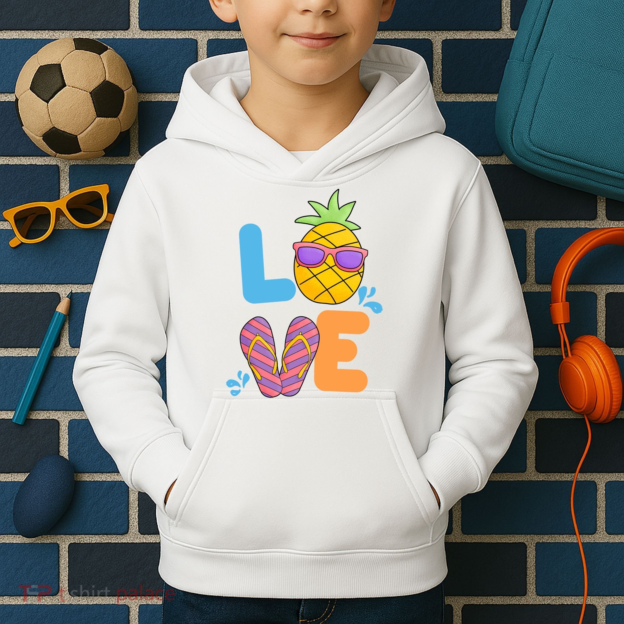 Love Summer Pineapple Cute Kids Hoodie