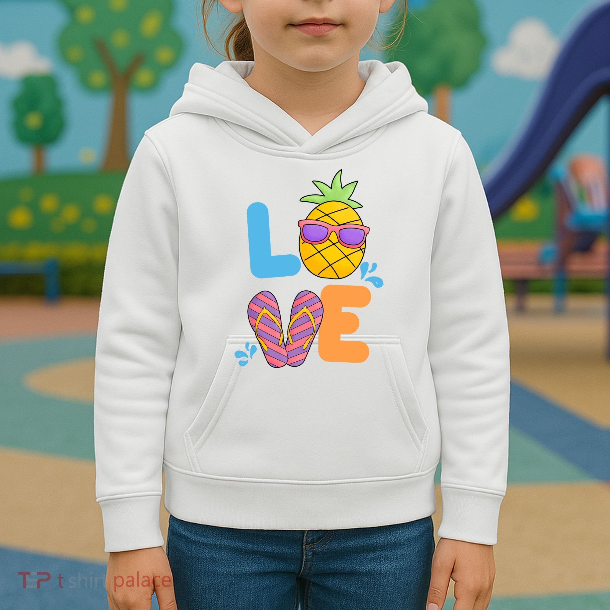 Love Summer Pineapple Cute Kids Hoodie