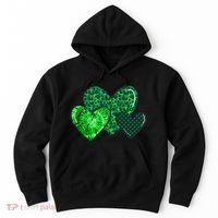 Love St Pattys Day Clover Leaf Hearts Hoodie thumb 0