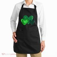 Love St Pattys Day Clover Leaf Hearts Apron thumb 2