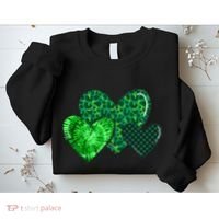 Love St Pattys Day Clover Leaf Hearts Sweatshirt thumb 2