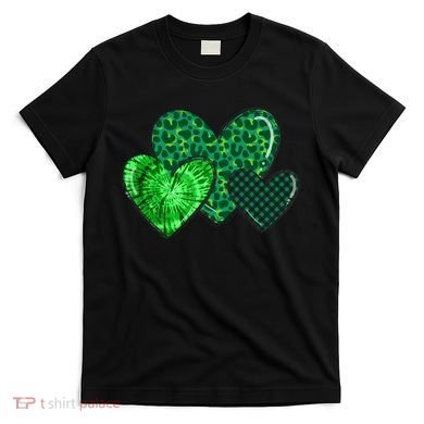Love St Pattys Day Clover Leaf Hearts T-Shirt