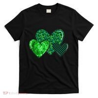 Love St Pattys Day Clover Leaf Hearts T-Shirt thumb 0
