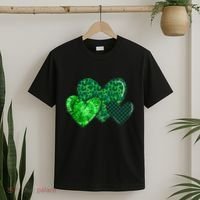 Love St Pattys Day Clover Leaf Hearts T-Shirt thumb 2