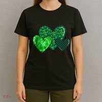 Love St Pattys Day Clover Leaf Hearts T-Shirt thumb 4