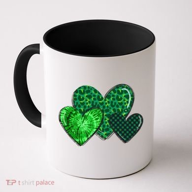 Love St Pattys Day Clover Leaf Hearts Coffee Mug