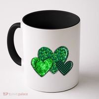 Love St Pattys Day Clover Leaf Hearts Coffee Mug thumb 0