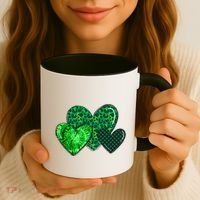 Love St Pattys Day Clover Leaf Hearts Coffee Mug thumb 3