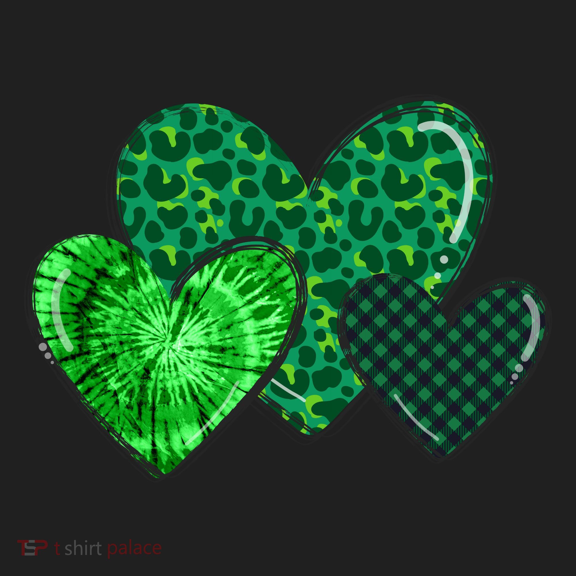 Love St Pattys Day Clover Leaf Hearts Beanie