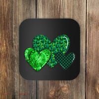 Love St Pattys Day Clover Leaf Hearts Coaster thumb 0