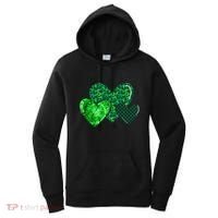 Love St Pattys Day Clover Leaf Hearts Women's Hoodie thumb 0