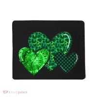 Love St Pattys Day Clover Leaf Hearts Mousepad thumb 0