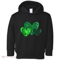 Love St Pattys Day Clover Leaf Hearts Toddler Hoodie thumb 0